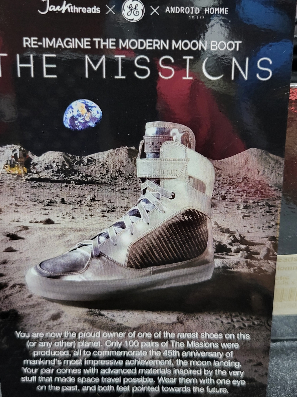 *NEW* The Missions Moon Boot Jack Threads x GE x Android Homme 1969 Size 10.5
